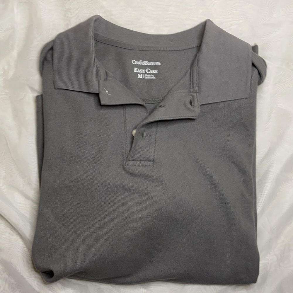 Croft & Barrows Gray Men's Polo Size Medium